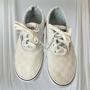 Vans Womens Doheny Sneaker Checker Dot Ballad Blue And White 7.0